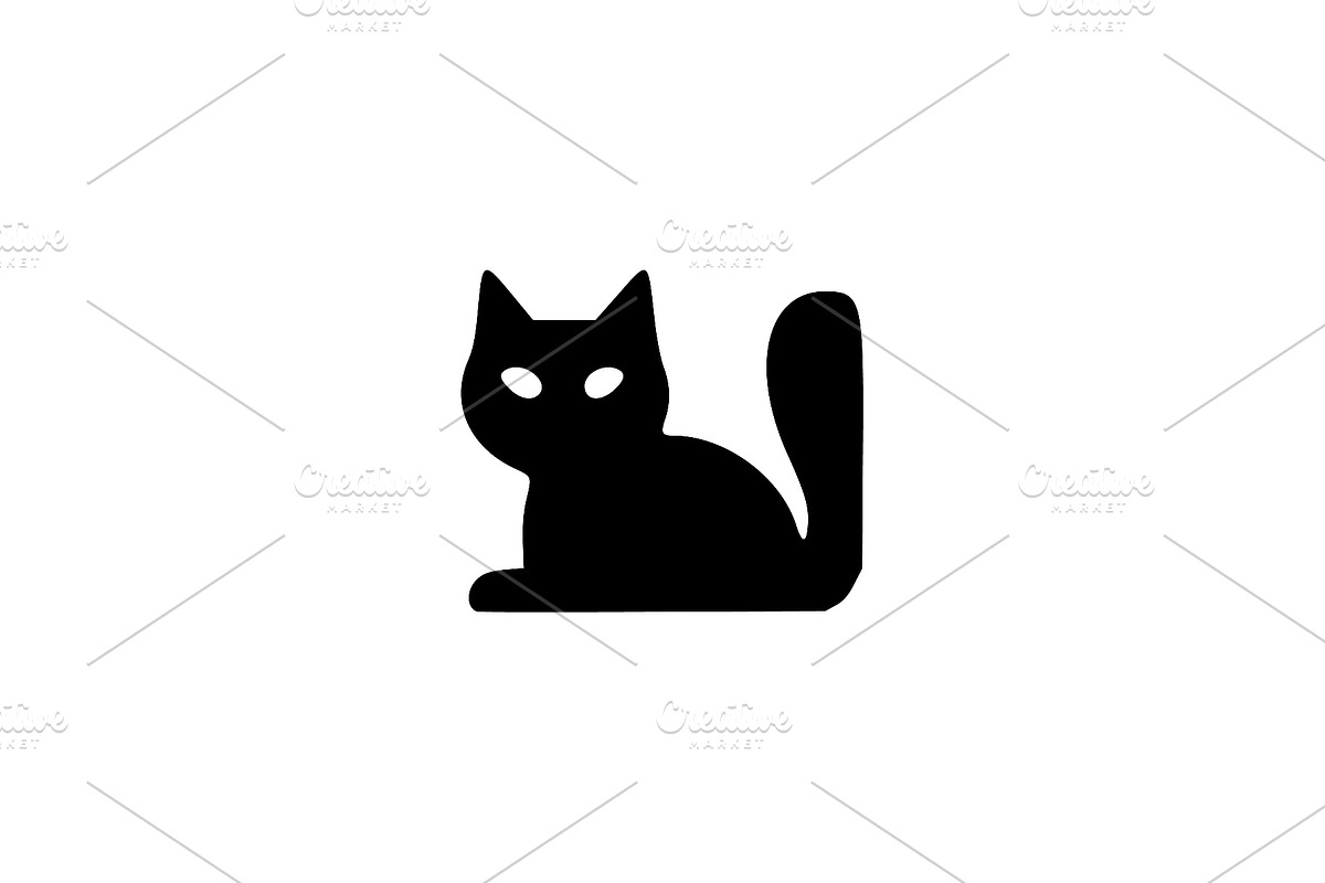 Black Cat Silhouette Vector, an Animal Illustration by Vectorium Studio (Photo 1 of 4)