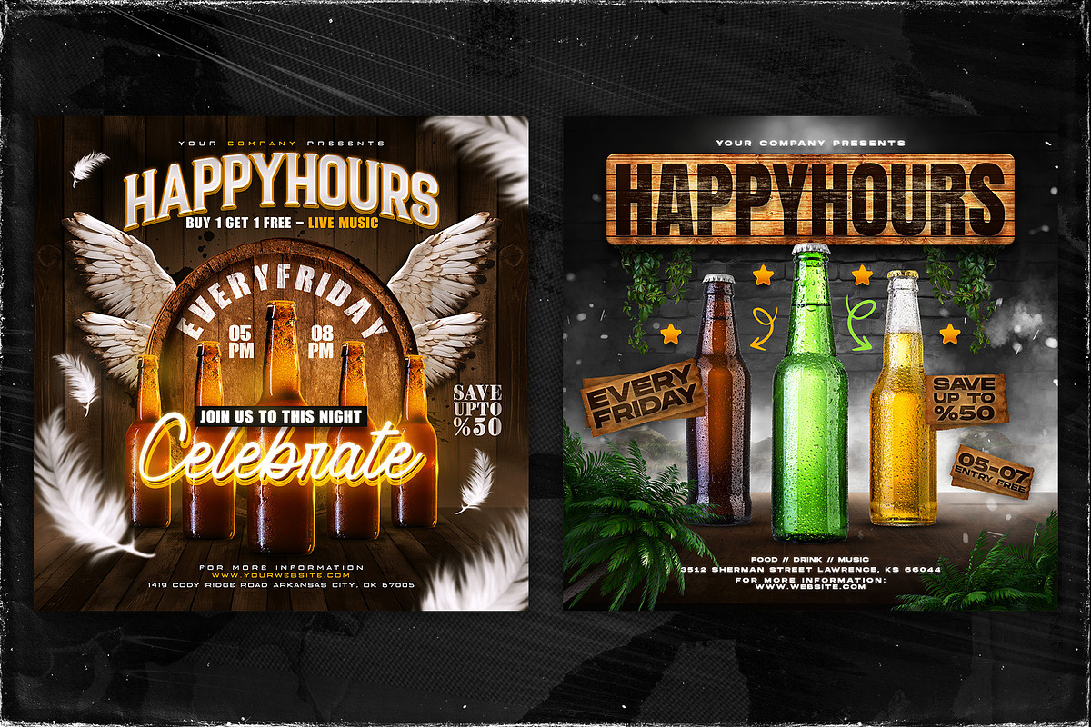 Happy Hours Post & Flyer Templates, a Templates & Theme by OnurDemircan (Photo 3 of 5)