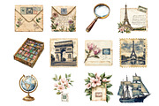 Stamp collecting Clipart, a Seasonal Illustration by Designking (Thumbnail 2 of 5)