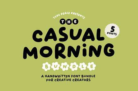 CASUAL MORNING | Font Family, a Handwritten Font by type peace