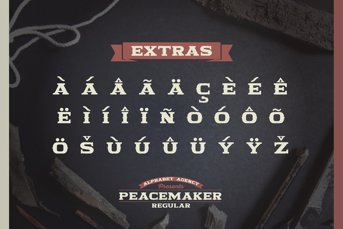 PEACEMAKER FONT SERIES, a Slab Serif Font by Alphabet Agency (Photo 4 of 13)