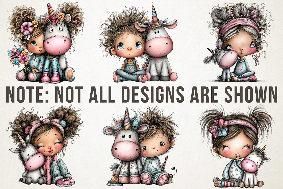 Cute Human and Unicorn Love Bundle, an Illustration by RobertsArt (Photo 5 of 7)