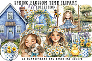 Spring Blossom Time Clipart, an Illustration by OK Design (Thumbnail 1 of 6)