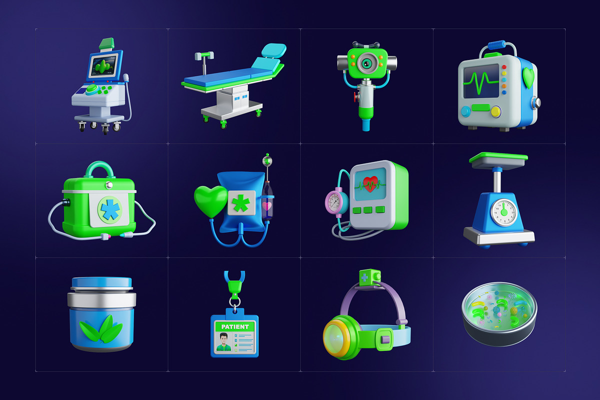 3D Medical Icons Collection, a Duotone Icon by Vectors Market (Photo 6 of 10)