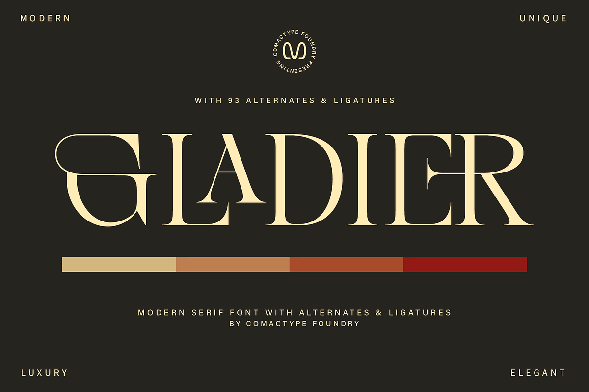 Gladier - A Modern Serif Font, a Serif Font by Comactype Foundry (Photo 1 of 22)