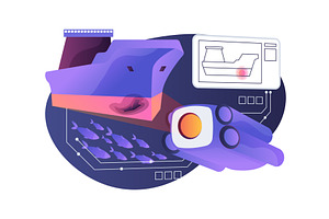 Drone Underwater Inspection abstract, a Technology Illustration by Visual Generation