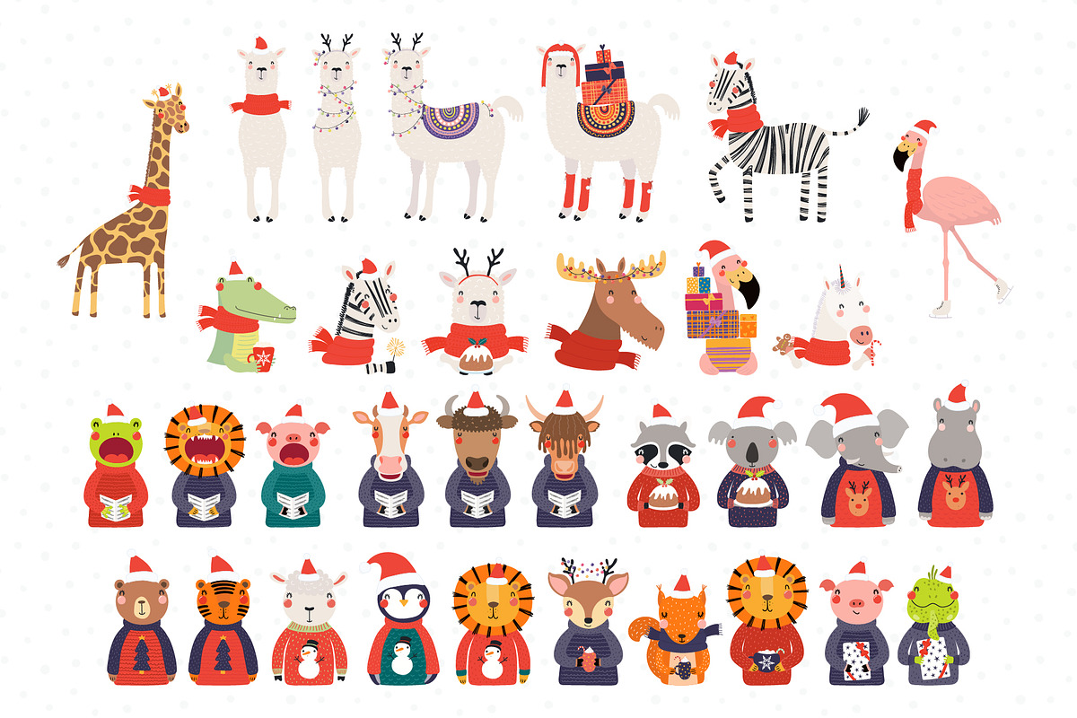 Christmas Bundle Cute Illustrations, a Seasonal Illustration by sceptical cactus (Photo 6 of 62)