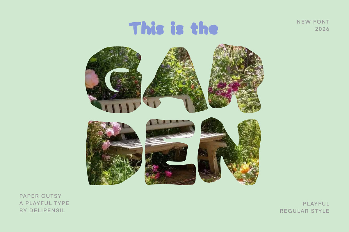 Paper Cutsy - A Papercut Type, a Handwritten Font by delipensil (Photo 3 of 9)
