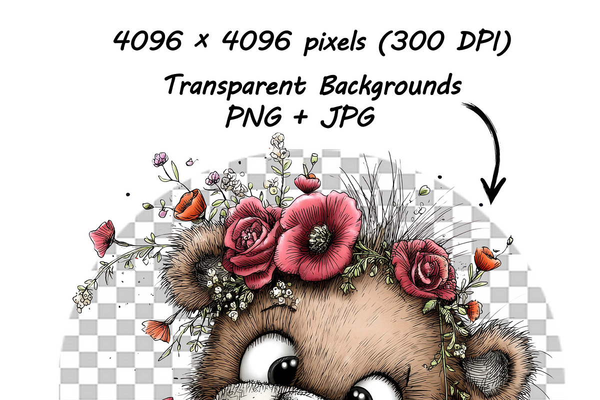 Whimsical Animals Floral Clipart, a Graphic by one-touch (Photo 18 of 18)