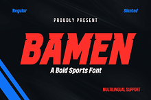 BAMEN | Athletic Font