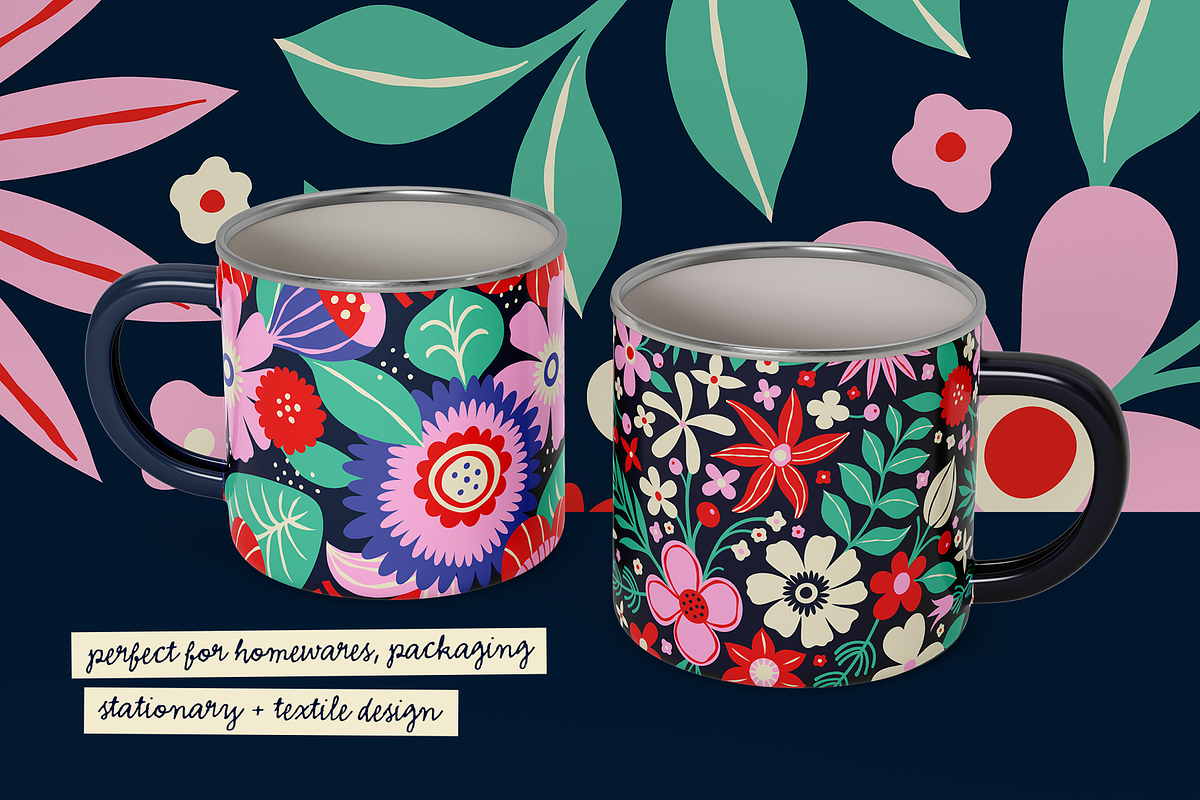 Midnight Garden Graphic Collection, a Pattern Graphic by rouxsupplyco (Photo 6 of 12)