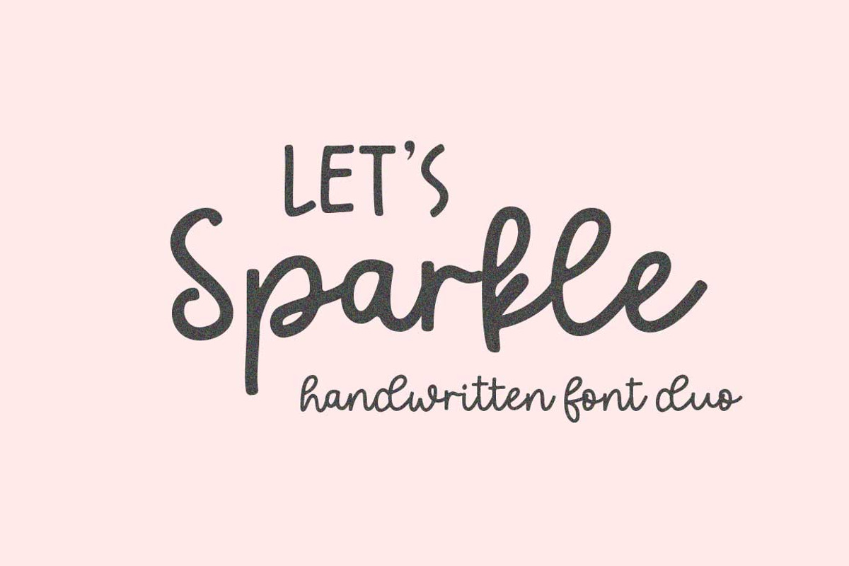 Let's Sparkle | Font Duo, a Script Font by Lucky Type (Photo 1 of 10)