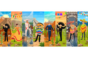 Mexican people characters, a Person Illustration by Vector Tradition