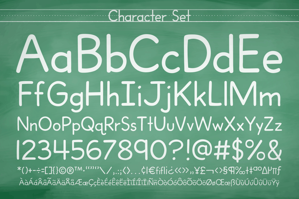Dash to School - a handwriting font preview 6