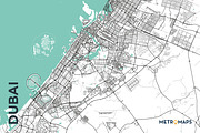 MAP SET - Black/Turquoise - 15 Maps, a Graphic by MetroMaps (Thumbnail 5 of 16)