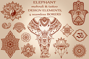 Elephant,decorative elements