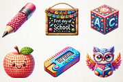 Crochet Back To School Sublimation, an Illustration by RobertsArt (Thumbnail 7 of 7)