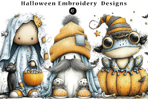Halloween Embroidery Designs, a Seasonal Illustration by CreationArt