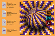 Patterned globe moving illusion, a Healthcare Illustration by Guten Tag Vector (Thumbnail 1 of 2)