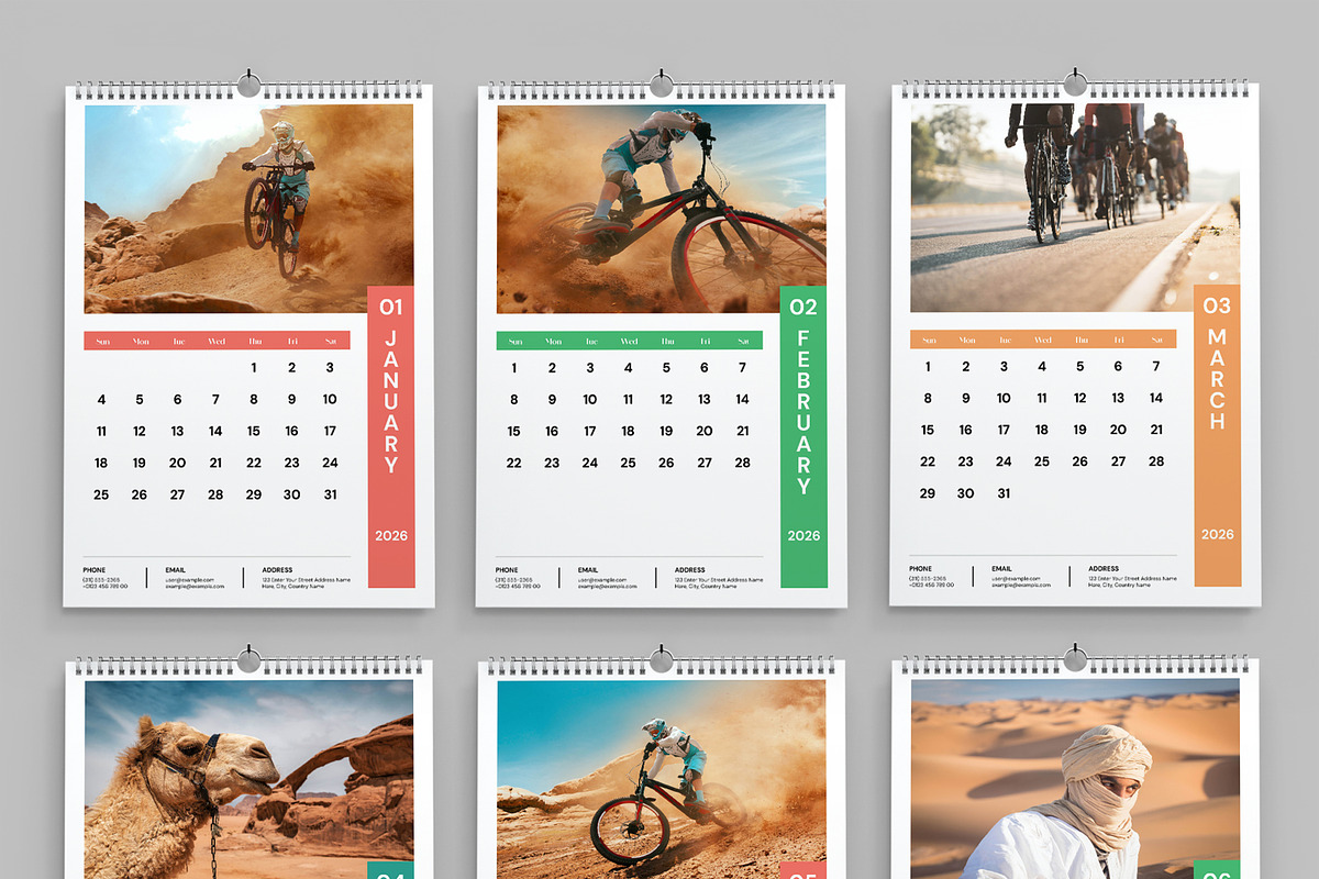 Modern 2026 Calendar Template, a Stationery Template by MightyDesign (Photo 2 of 8)