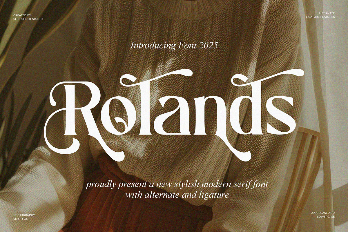 Rolands || Modern Stylish Serif Font, a Serif Font by Idea Studio (Photo 1 of 10)