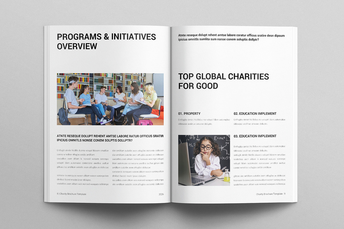 Charity Brochure Template, a Brochure Template by E-Type (Photo 4 of 7)