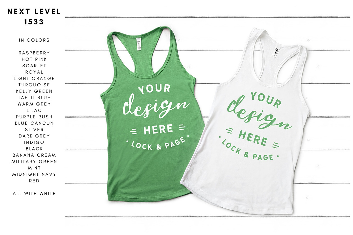 Next Level 1533 Tank Mockup Bundle, a Shirt Mockup by lock and page (Photo 4 of 35)