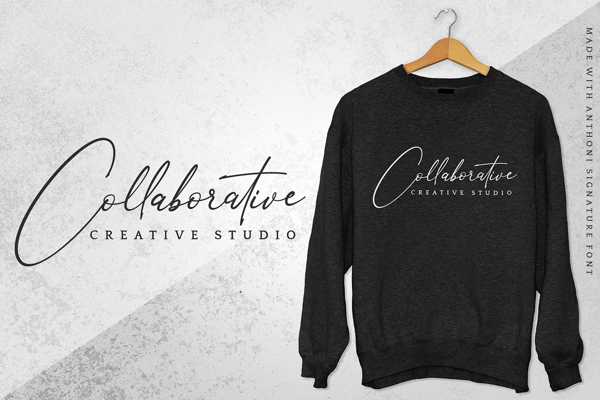 Anthoni Signature Script Font preview 5