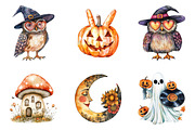 Retro Groovy Halloween Day Clipart, an Illustration by SinaCreation (Thumbnail 2 of 5)