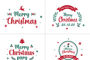 Merry Christmas Text Decoration, a Stationery Template by MightyDesign (Thumbnail 2 of 5)