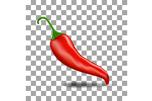 red chilli pepper icon isolated, a Food Illustration by piter.goskov