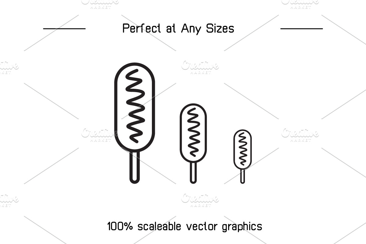 Food Icons Line Illustrations, an Outline Icon by Designfour (Photo 7 of 7)
