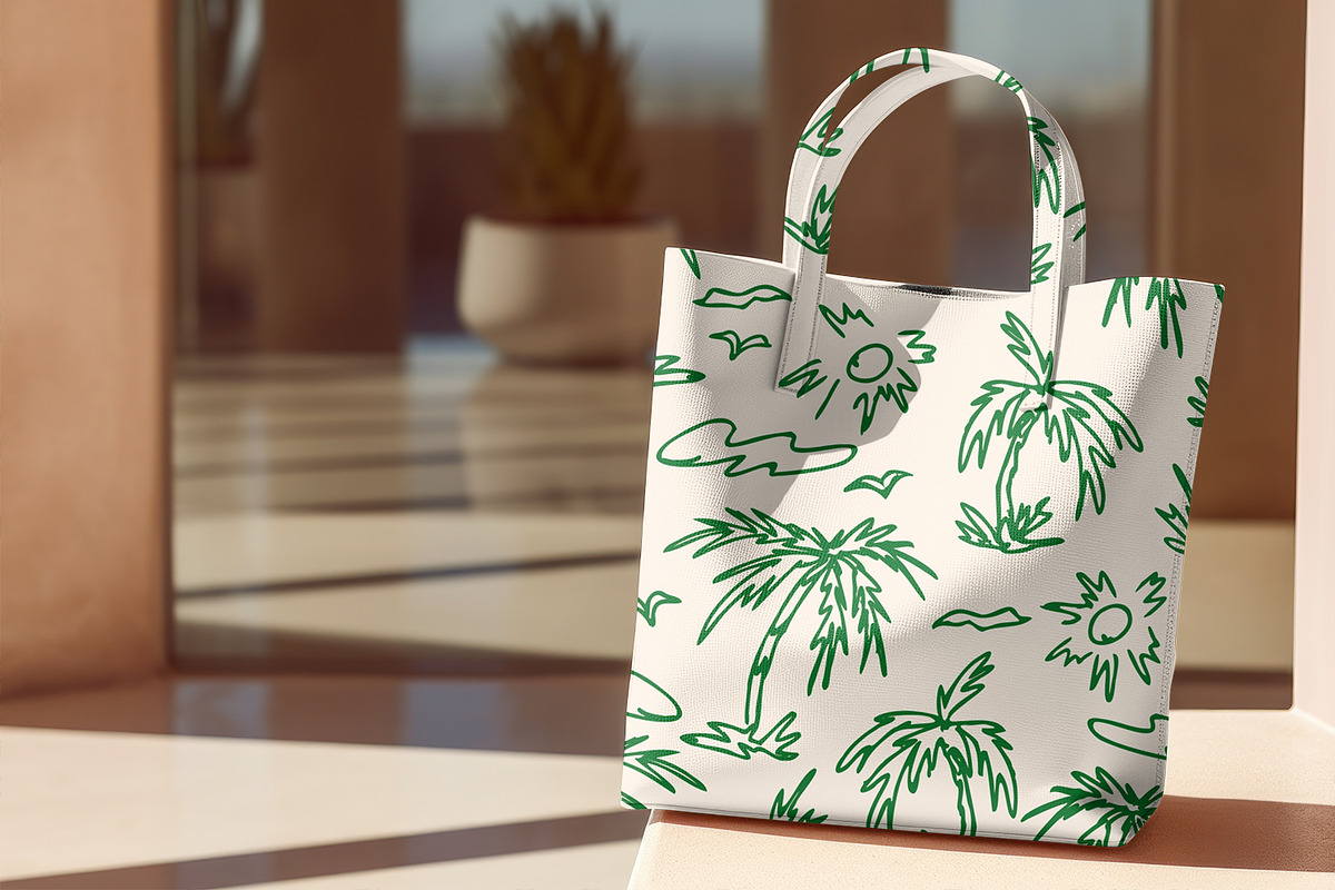 Hand Drawn Tropical Palms, a Pattern Graphic by MalyskaStudio (Photo 10 of 14)