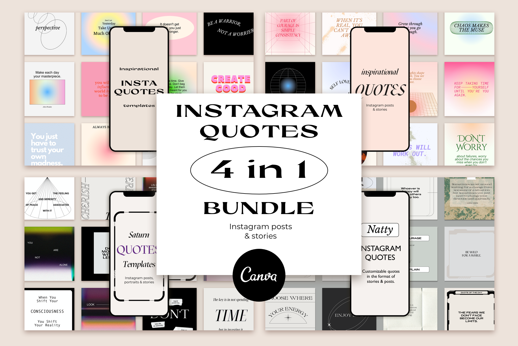 Instagram Quotes Bundle for Canva