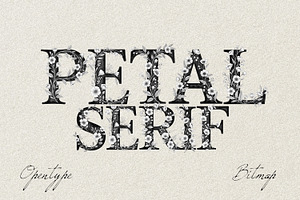 Petal Serif – Floral Wedding Font, a Serif Font by AndrewPixelType