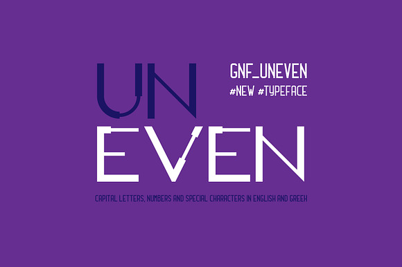 GNF UNEVEN DISPLAY sans serif font preview 8