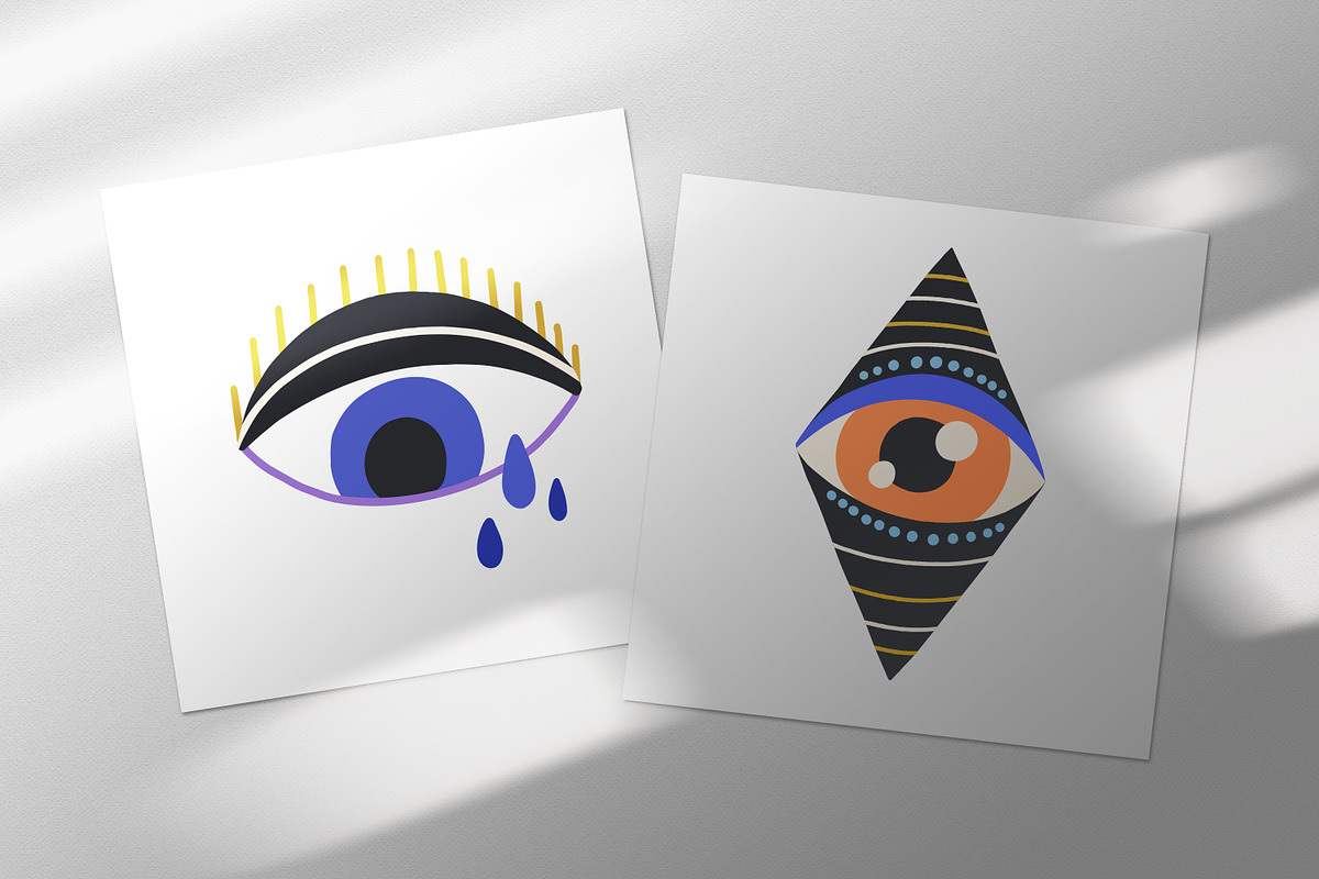 Doodle eyes spiritual set, an Illustration by Good Studio (Photo 3 of 4)