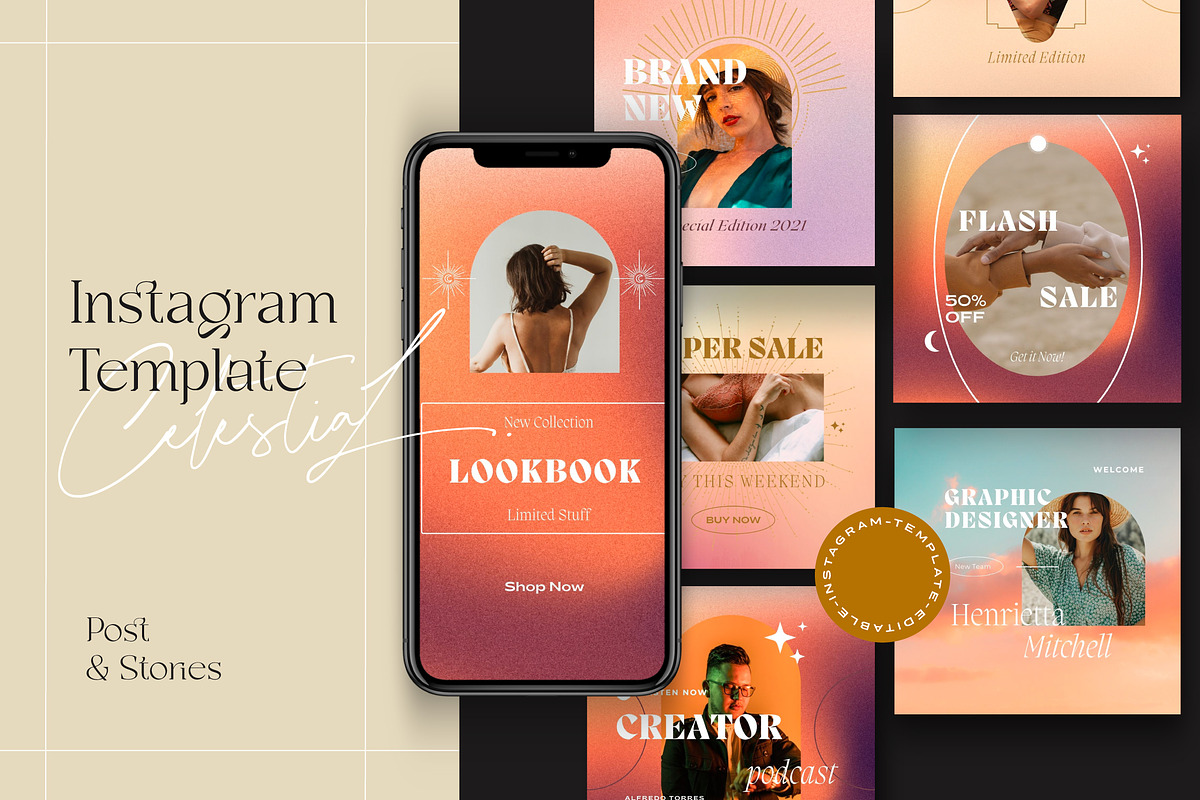 Celestial Canva Brand Gradient, a Social Media Template by Dirtytemp Studio (Photo 3 of 14)