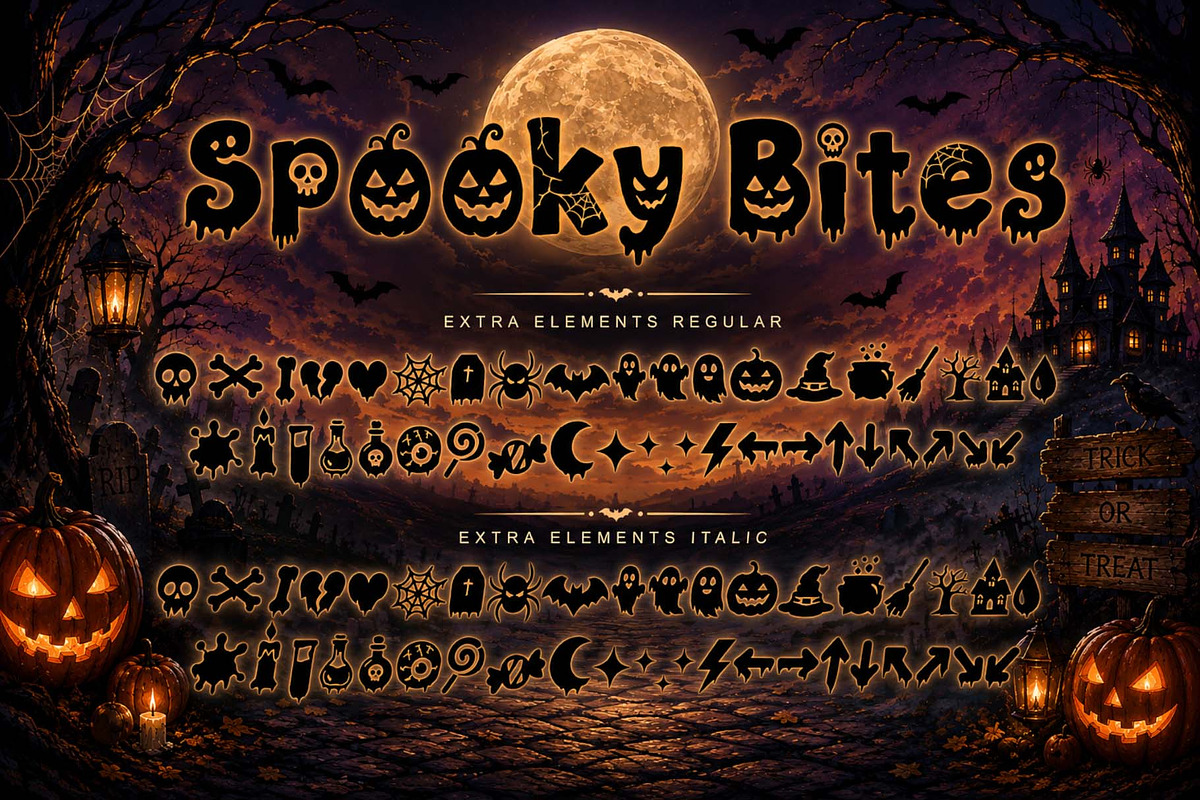 Spooky Bites, a Blackletter Font by Yoga Letter (Photo 10 of 10)