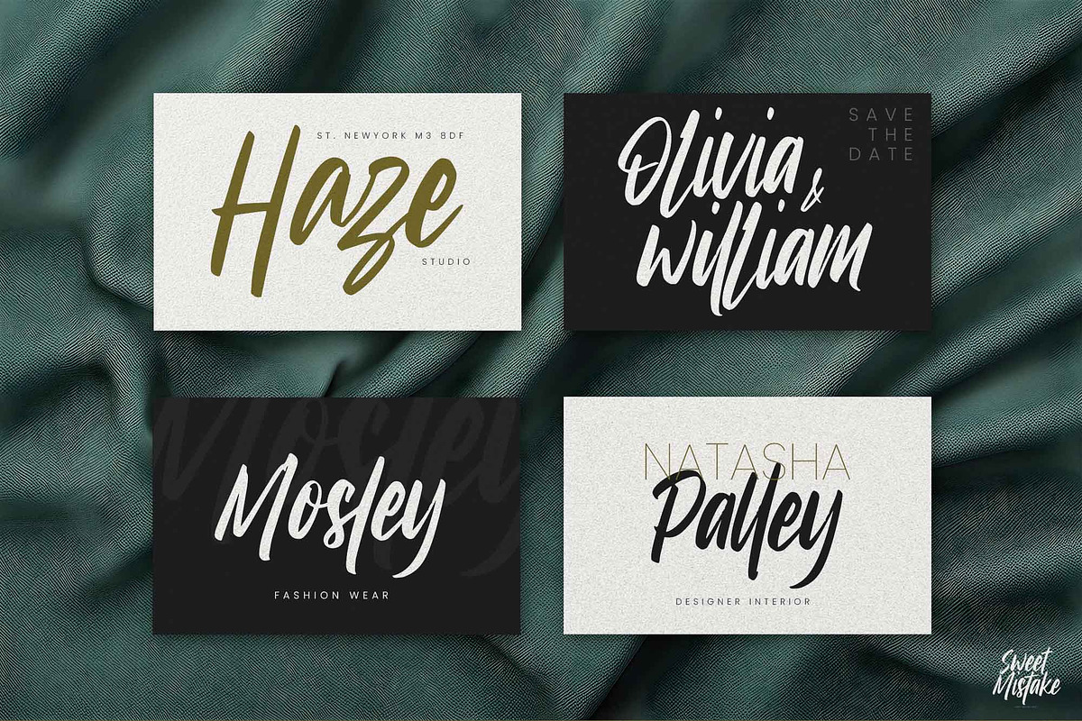 Sweet Mistake – Fast Brush Font, a Handwritten Font by Gassstype (Photo 2 of 8)