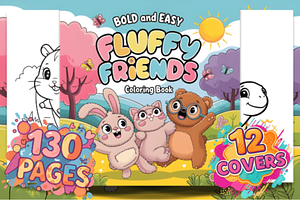 Bold Easy Fluffy Friends, an Animal Illustration by Ink Gallery