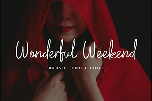 Wondeful Weekend Brush Handwritten F