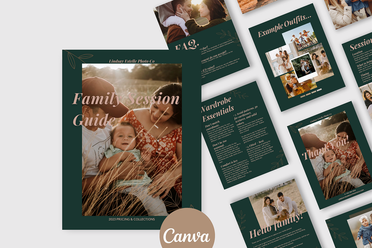 TEAL Family Session Photos Template, a Magazine Template by Signature Edits (Photo 1 of 11)