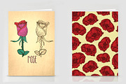 Hand drawn flowers of fields&gardens, a Texture Graphic by Marina Zabrodina (Thumbnail 3 of 3)