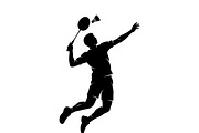 60 Badminton Player Smash Silhouette, a Person Illustration by Amazin_art (Thumbnail 2 of 37)