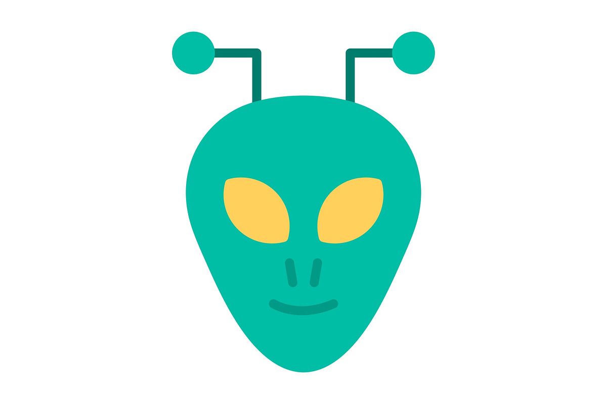 Alien Flat Icon, a Duotone Icon by Pexelpy (Photo 1 of 2)