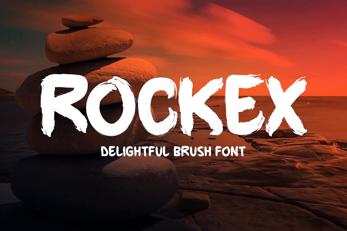Rockex Typeface, a Handwritten Font by Seemly Fonts (Photo 1 of 5)