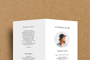 Funeral Program Template - LightGrey