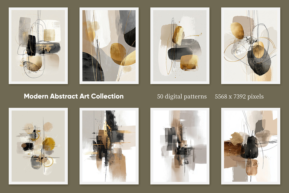 Modern Abstract Art Collection, a Decorative Illustration by Housui Patterns (Photo 2 of 12)