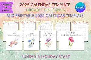 2025 Calendar Template - Canva